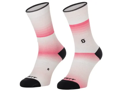 SCOTT  ponožky GRADIENT STRIPES CREW Digital Pink White (45-47)
