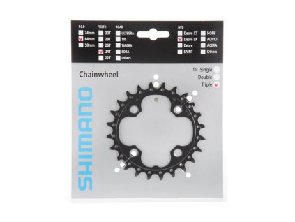 SHIMANO prevodník FC-M660-10 SLX 10SP 24T (44/32/24T) 64mm black